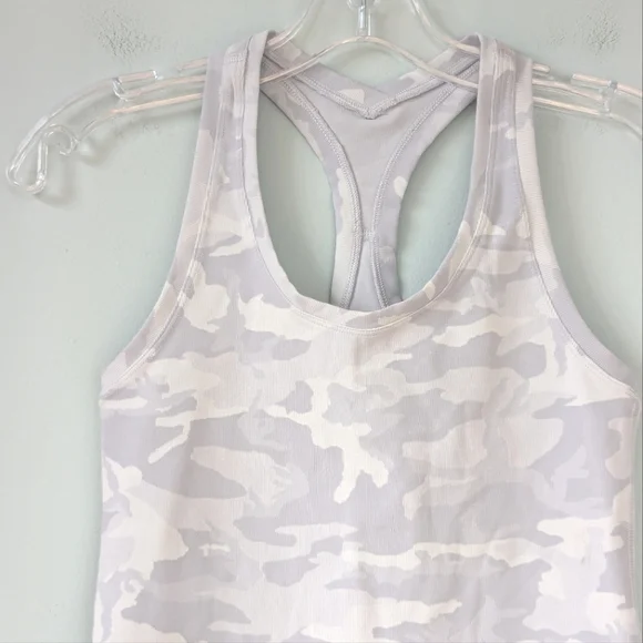 Lululemon Gray Camo Print Cool Racerback Ribbed Tank Top - Picture 8 of 10